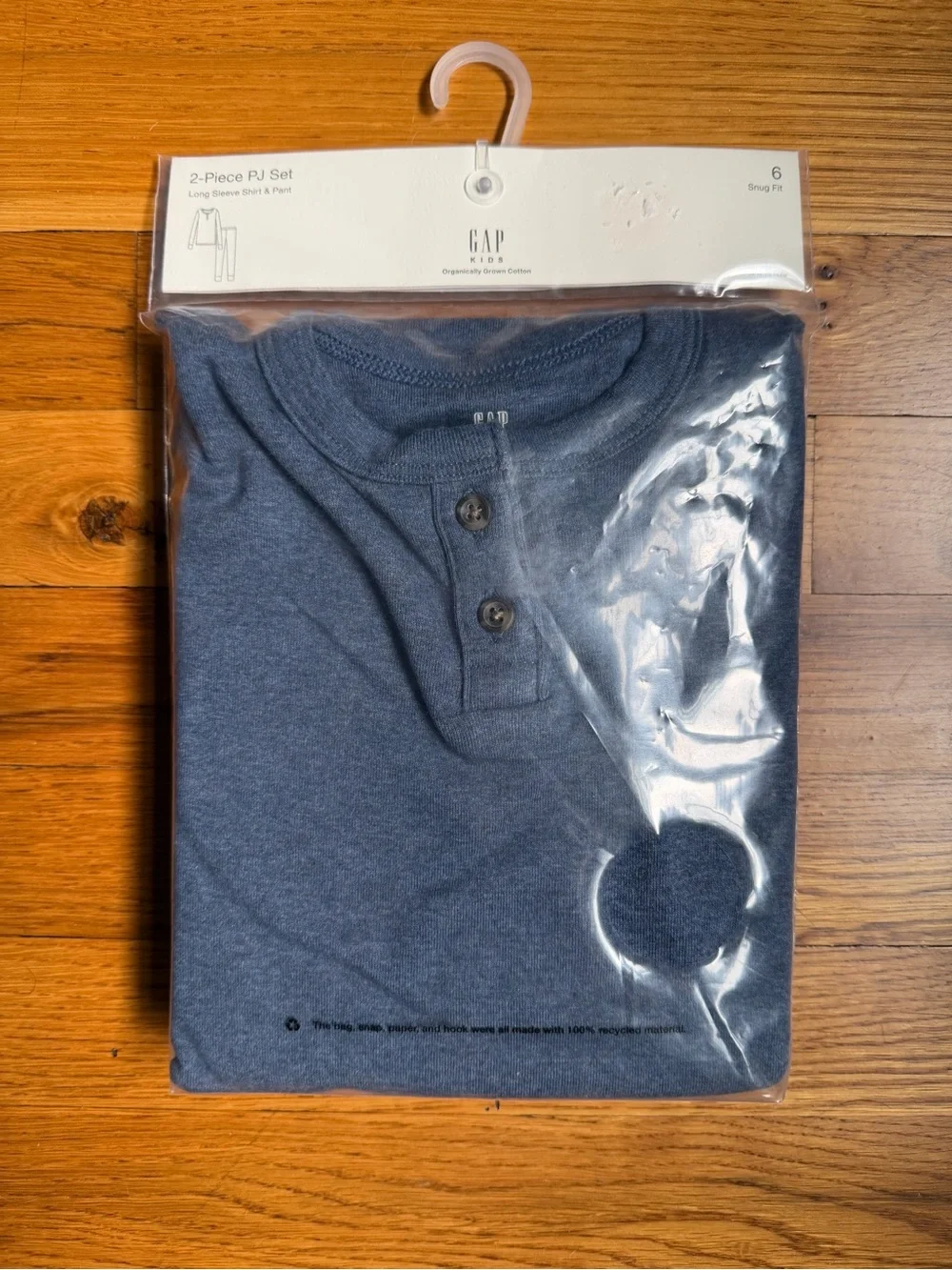 GAP Boys Navy Long-Sleeve Henley Tee